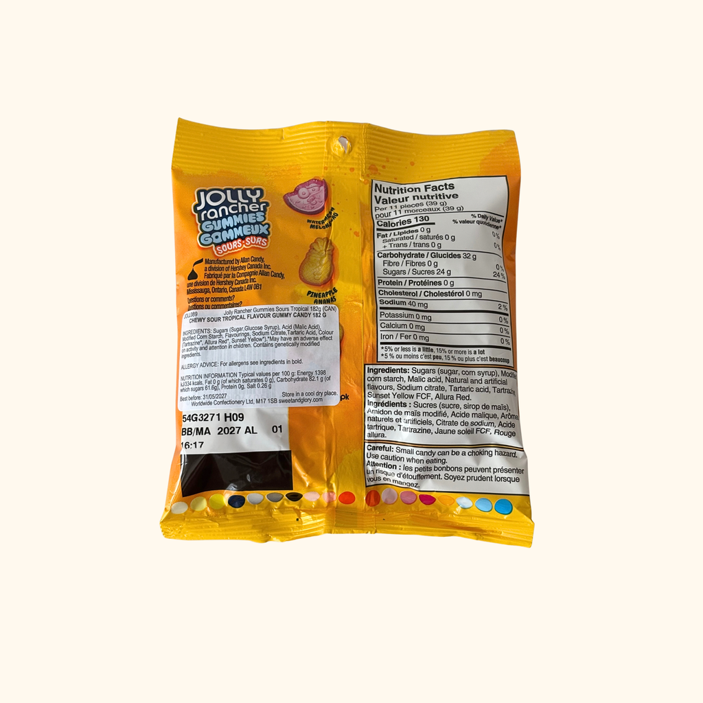 Jolly Rancher Gummies - Sours Tropical 182g