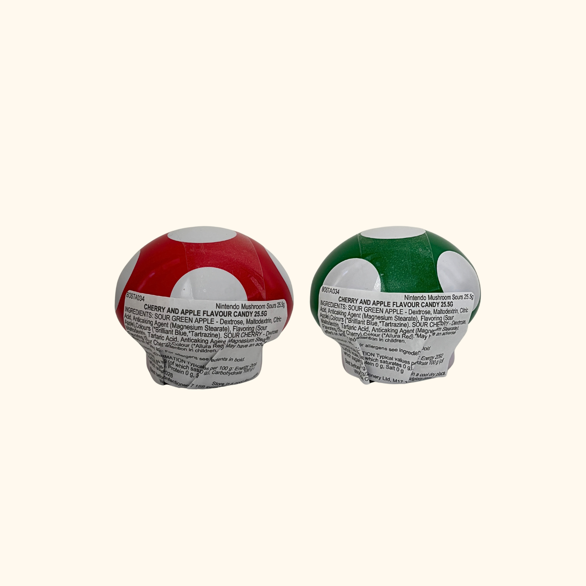 Nintendo -  Mushroom Sours Cherry and Apple Flavour 25.5g