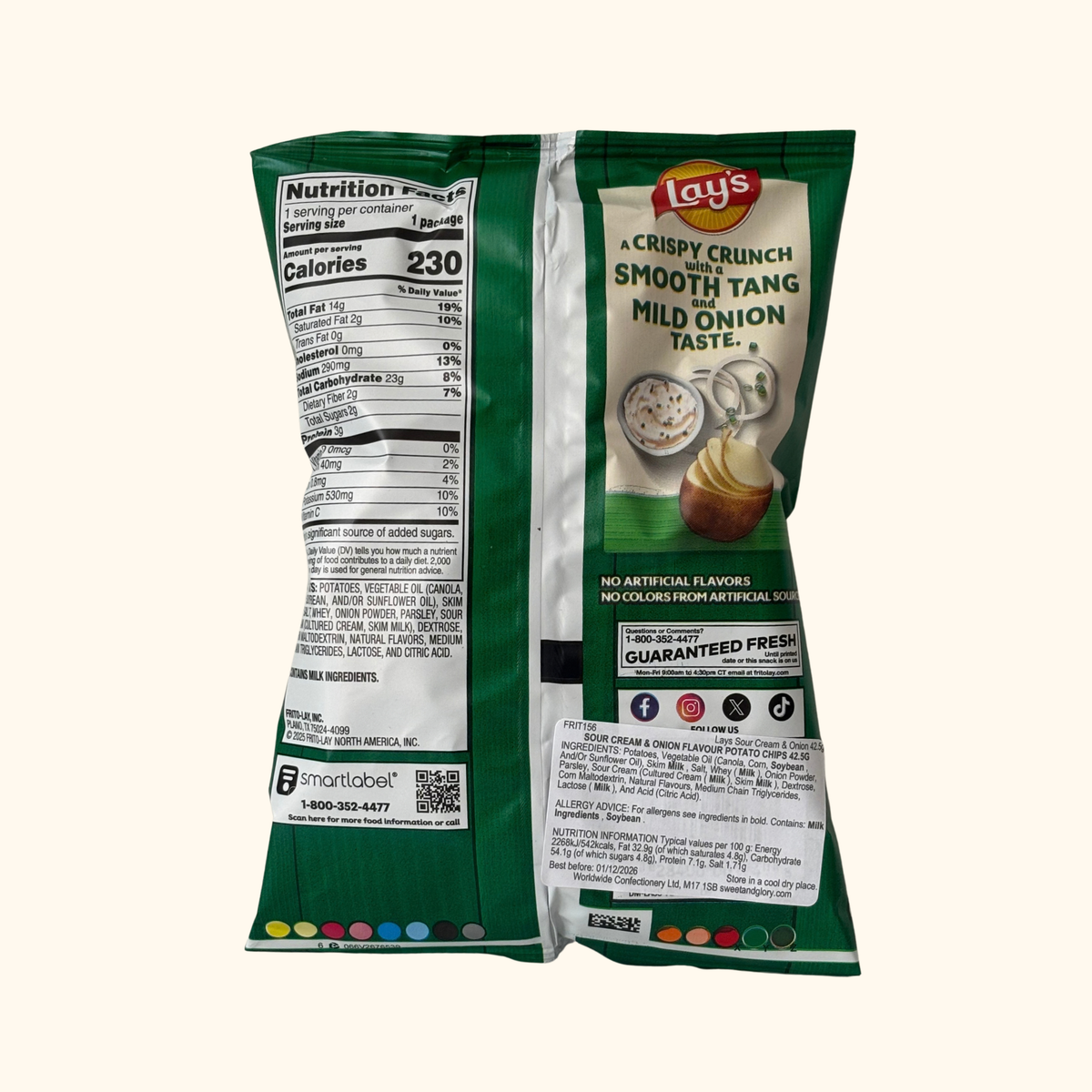 Lays - Sour Cream & Onion Crisps 42.5g