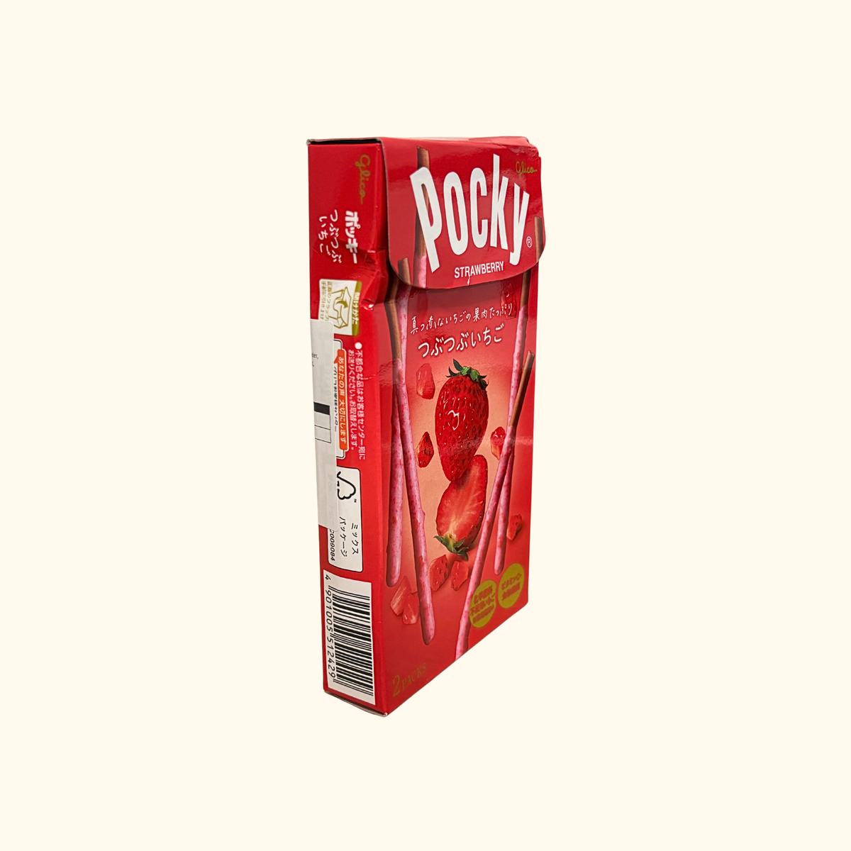 Glico Pocky (JP) Chocolate Biscuit Stick - Tsubu Tsubu Strawberry 55g