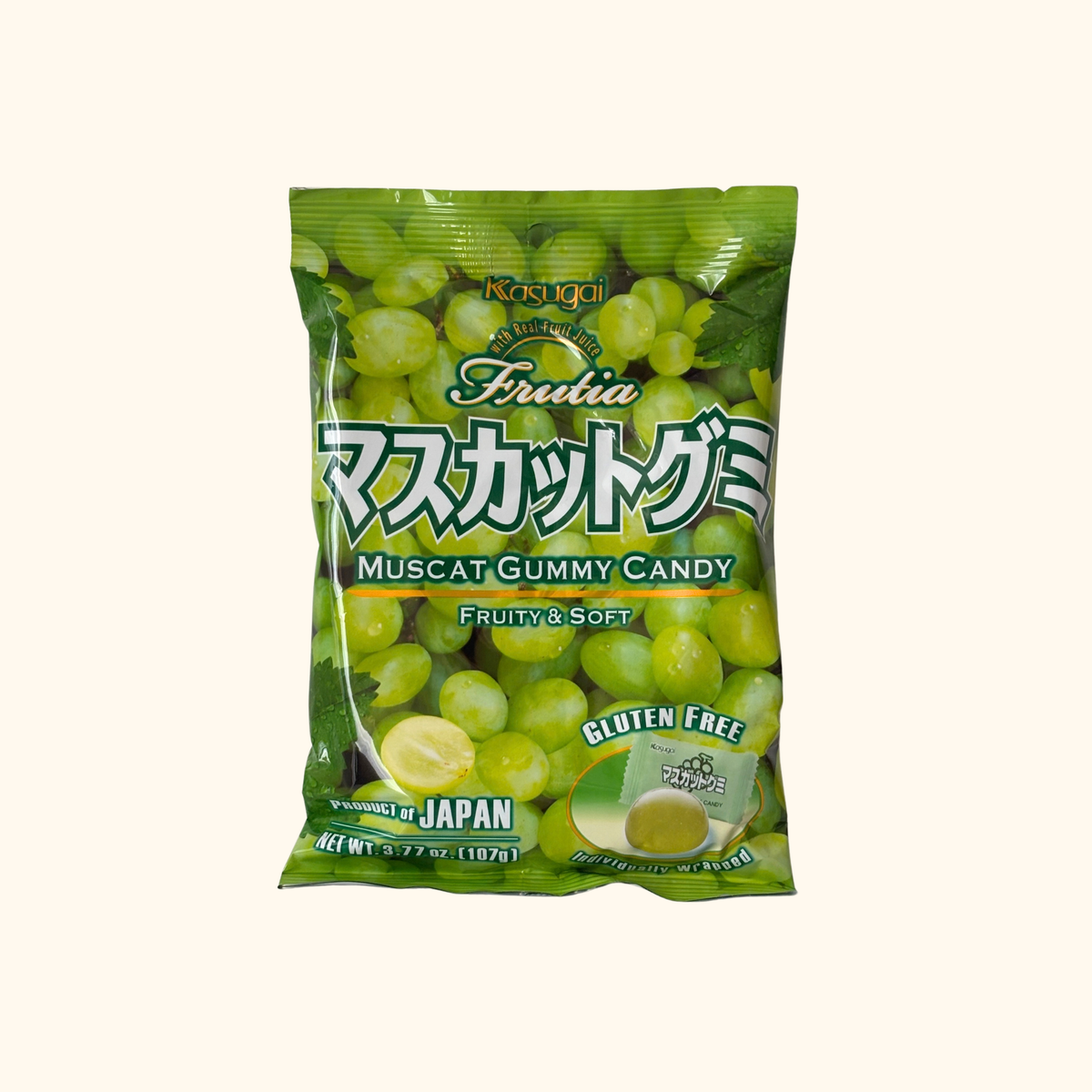 Kasugai Frutia - Muscat Gummy Candy 107g