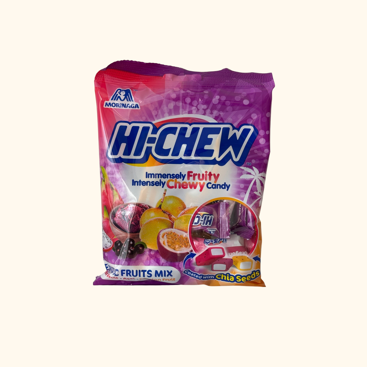 Morinaga Hi-Chew Chewy Fruit Candy in Bag - Exotic Fruits Mix 100g