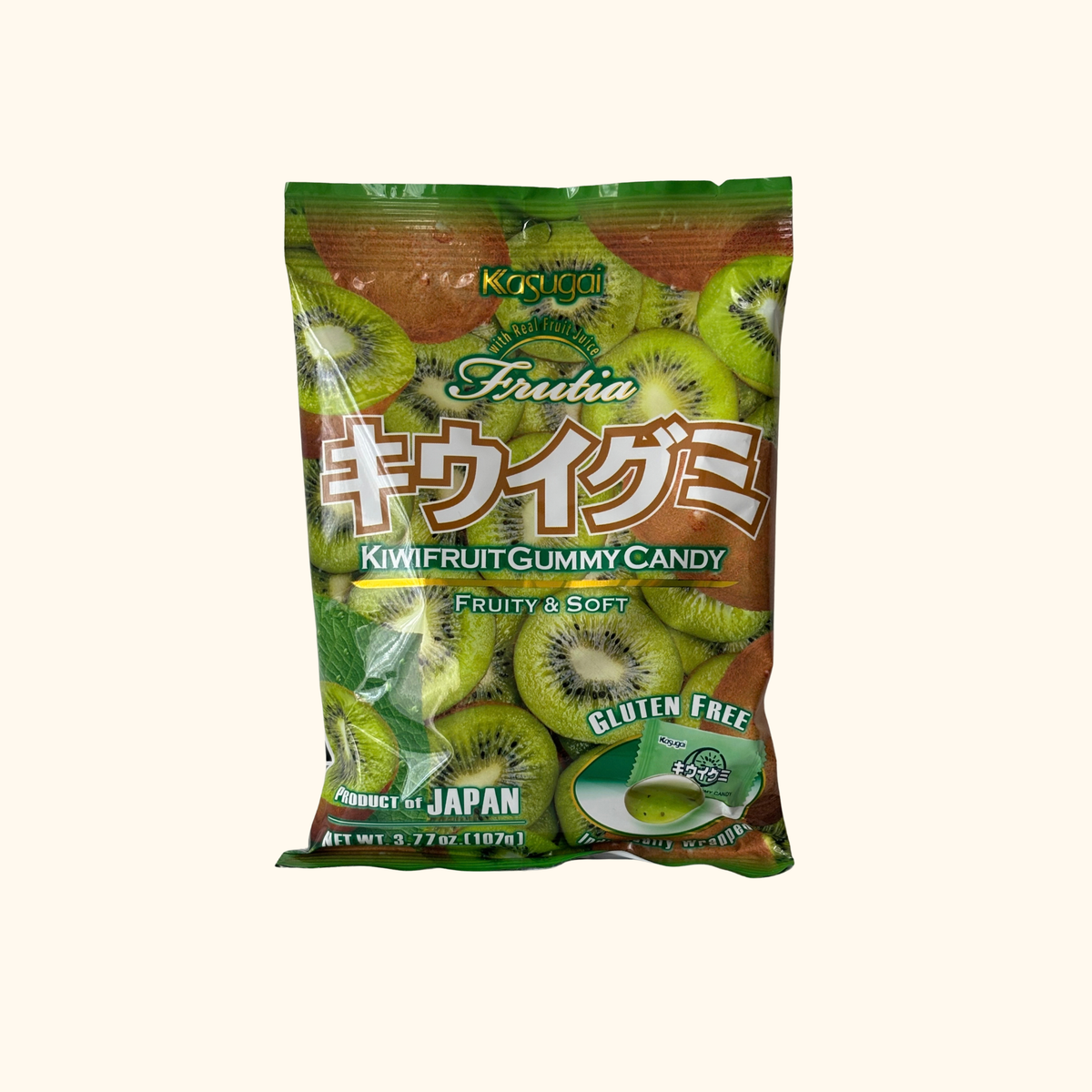 Kasugai Frutia - Kiwi Gummy Candy 107g