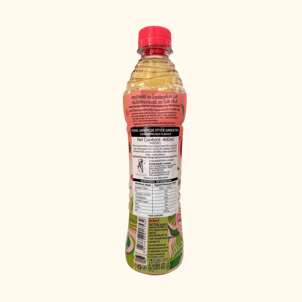 Oishi - Green Tea Strawberry Kiss Flavour 400ml
