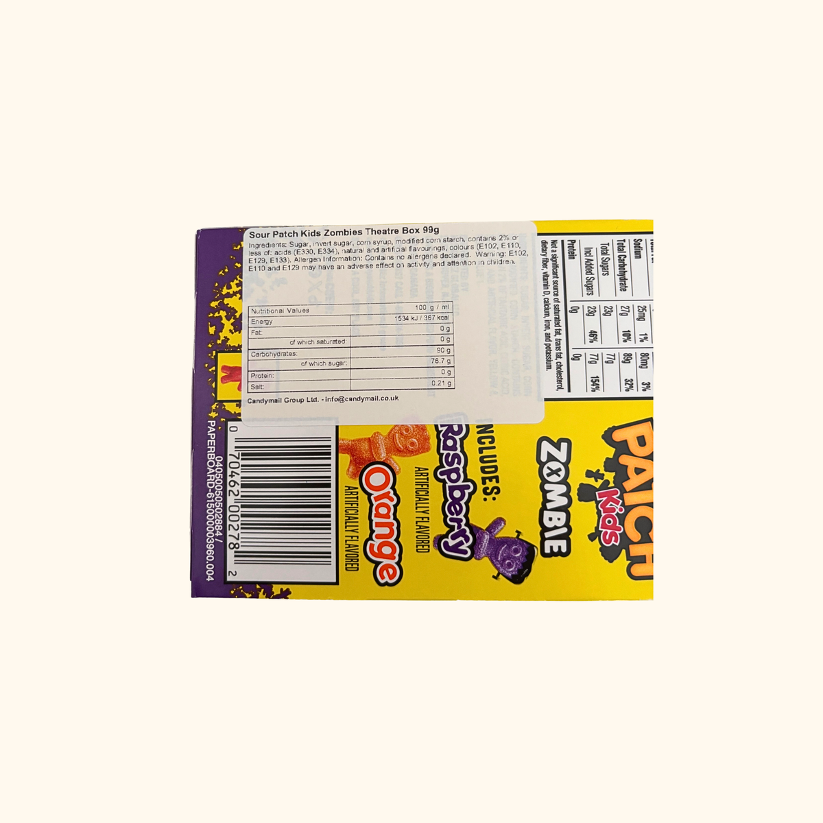 Sour Patch Kids - Zombies Theatre Box 99g