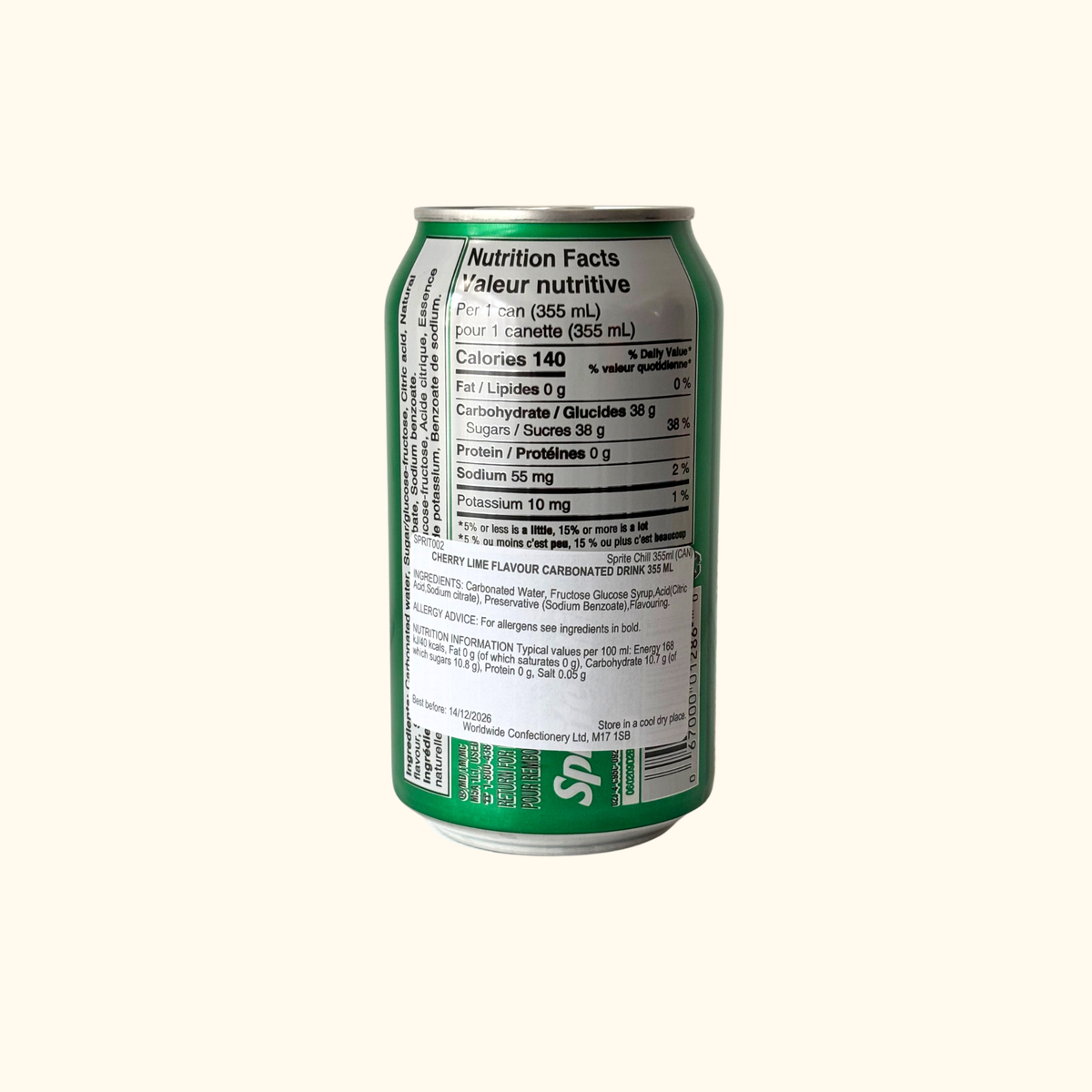 Sprite Chill - Cherry Lime 355ml