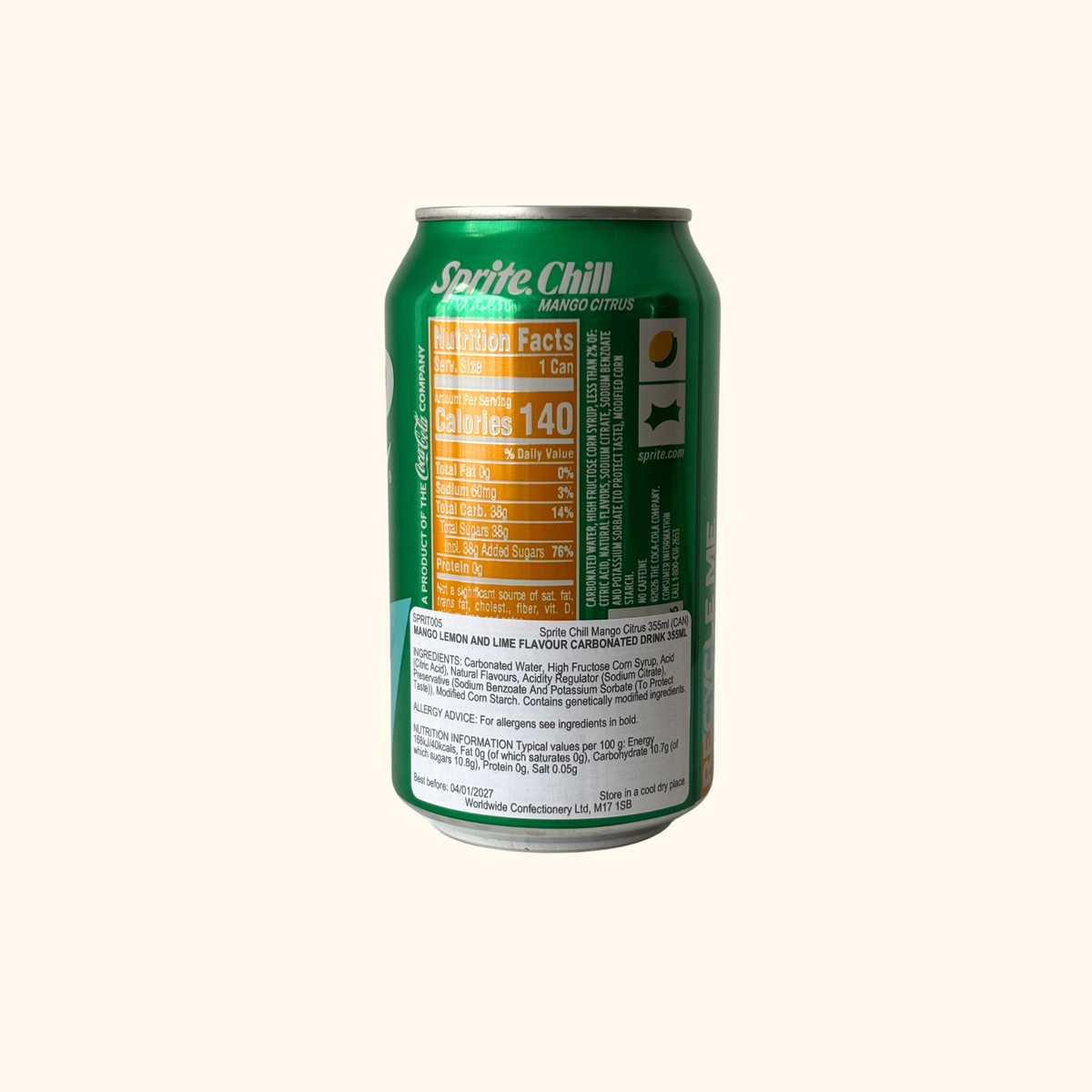 Sprite Chill - Mango Citrus 355ml