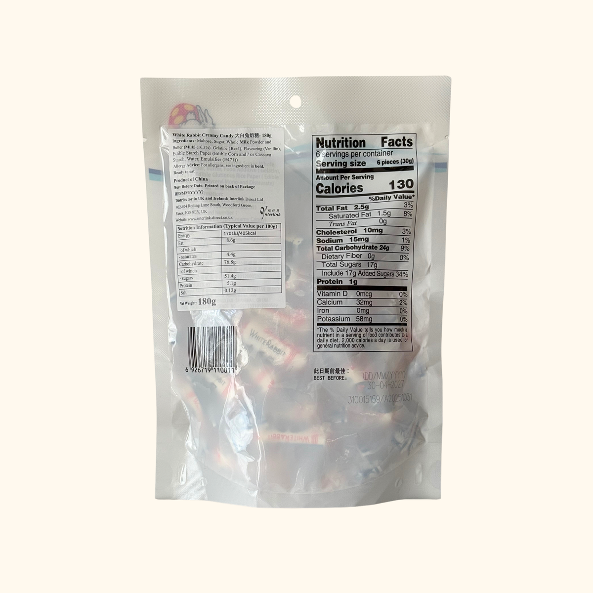 White Rabbit - Creamy Candy 180g